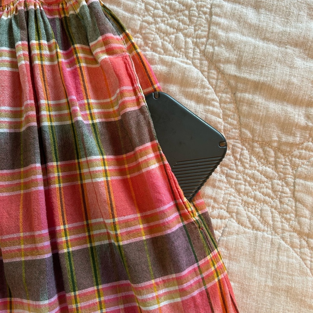 Lands' End Madras Sundress - fully lined, 100% cotton, has pockets! - Picture 12 of 14